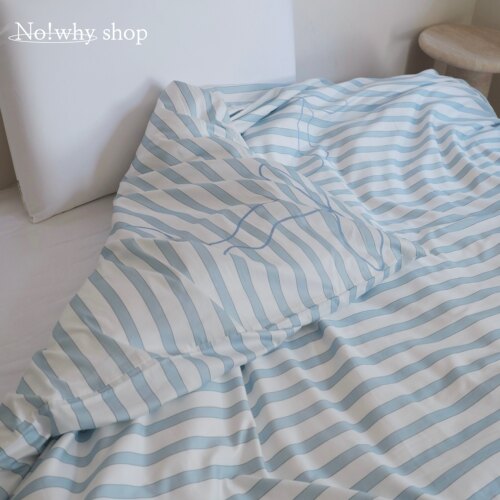 歪店100全棉纯棉60支条纹被套