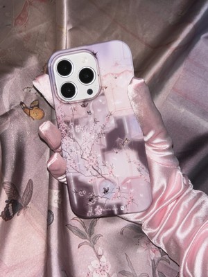 [清仓特价]  No!why shop·歪店×阿鸡俺吉-“梦蝶翩跹”原创手机壳光面菲林壳大孔半包硬壳适用于苹果16