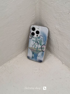 清仓特价 花与花瓶 shop·歪店原创复古浪漫花卉手机壳 双层imd全包大孔光面壳适用于iPhone why