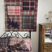 why 华夫饼 shop· 饰布 歪店原创挂布背景布壁饰圣诞格纹装