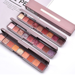 自动包邮 批发 拉美拉抖音超火光感8色眼影盘大地烟熏珠光高光