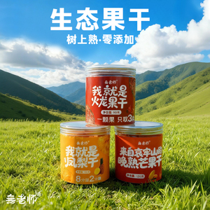 無老师水果果干纯素解馋办公室白领儿童健康零食三个口味