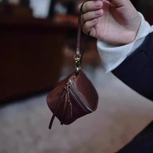 简约古玩收纳包随身便携迷你手拎耳机口红硬币卡包零钱包 皮质时尚
