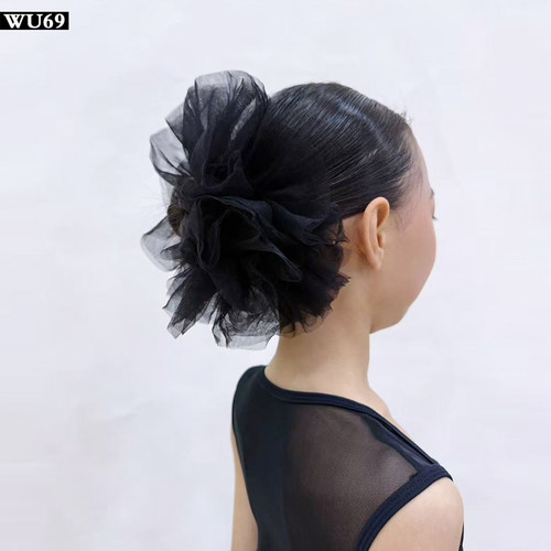 舞陆玖少儿拉丁舞蓬松网纱头花