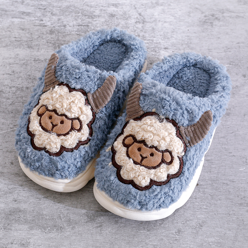 儿童棉拖鞋男女童秋冬季卡通居家用防滑保暖厚底毛绒学生拖鞋宝宝