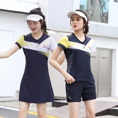 羽毛球连衣裙短袖速干透气比赛服