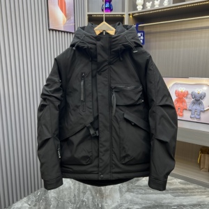 冬季新款潮牌多口袋工装羽绒服男士白鸭绒冲锋衣加厚保暖防风外套