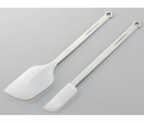 AS ONE试验器具耗材 金属树脂刮刀 不锈钢柄硅胶刮铲 刮刀SPATULA