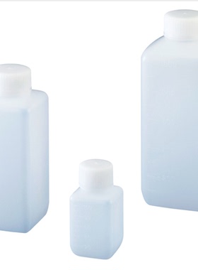 AS ONE 亚速旺实验耗材 塑料瓶HDPE瓶 方形 白色未灭菌15-5002-55