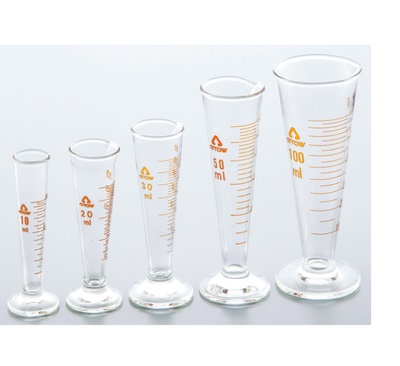 AS ONE/亚速旺实验仪器量杯 玻璃锥形量杯 液量計 BEAKER GLASS