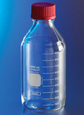 AS ONE玻璃瓶 玻璃容器 试剂瓶PYREXR 带红色耐热盖玻璃瓶 BOTTLE