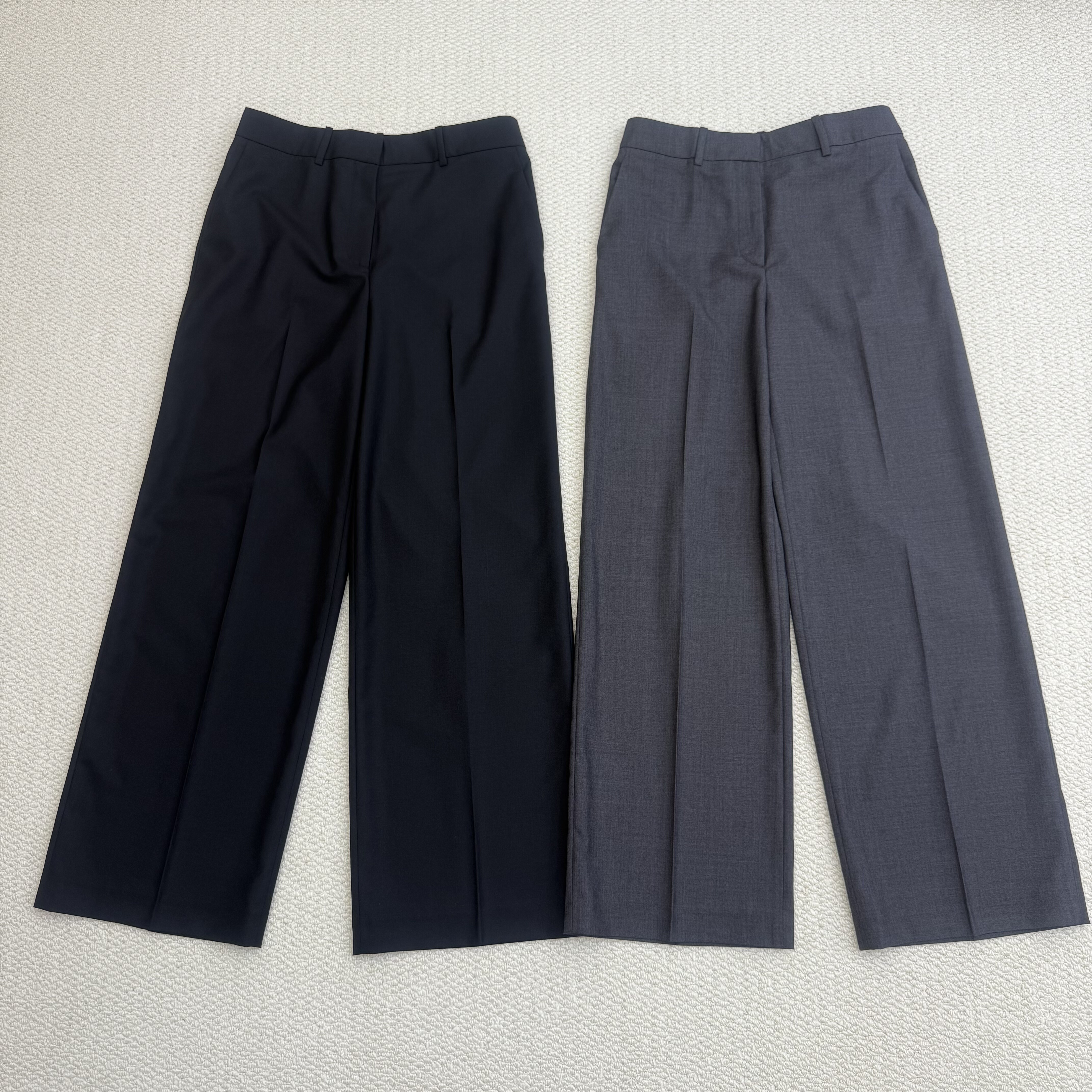 The**y 2025秋冬同款新品女装 羊毛混纺高腰直筒长裤P0401211