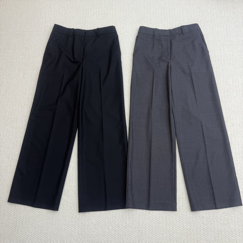 Th2025秋冬同款新品女装 羊毛混纺高腰直筒长裤P0401211