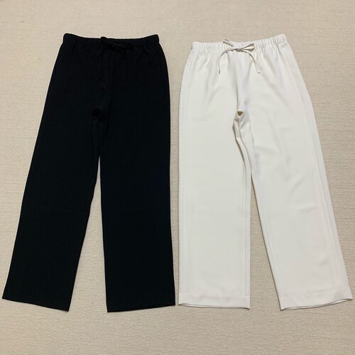 T H经典版型 醋酸混纺抽绳休闲直筒长裤 （M0109228)