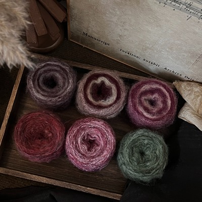 段染细马海毛线DENGD手工编织线