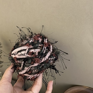 微醺玫瑰酒DENGD手混线特色毛线diy手工钩编织包包帽子卡套配线团