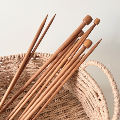 25cm单头竹棒针毛衣针编织工具针