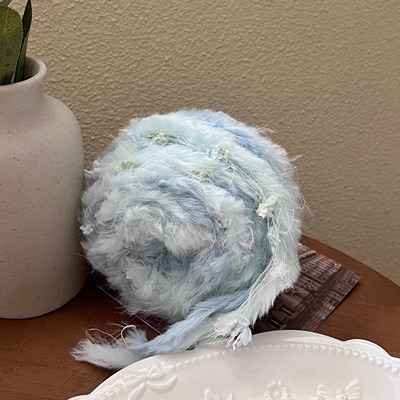 绵云雪顶DENGD手混线皮草毛线