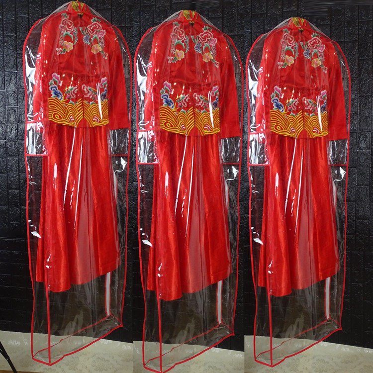 婚纱防尘罩透明秀禾礼服防尘袋pvc材质10个包邮