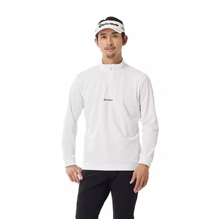 泰勒梅高尔夫男装日本TaylorMade25秋季速干半拉链长袖T恤男UN977