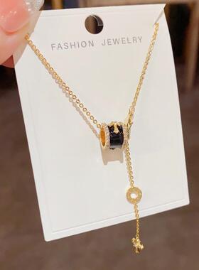 韩版时尚小蛮腰十字架流苏项链女