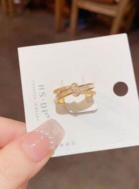 开口戒指时尚气质甜美食指戒女