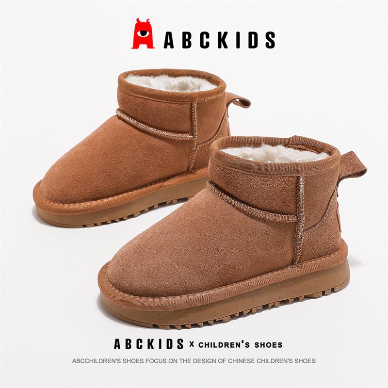 Abckids中大童冬季加绒雪地靴