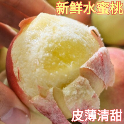 陕西新鲜水蜜桃子当季现摘现发应季水果脆甜毛桃整箱5斤9斤装包邮