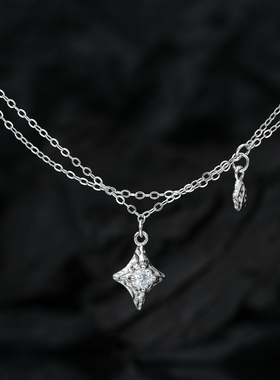 禾派 星河镶钻项链原创纯银S925小众简约轻奢百搭多层锁骨链