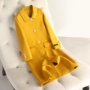2019 thu đông mới áo khoác cashmere hai mặt nữ cổ áo dài búp bê cổ áo Phiên bản mỏng Hàn Quốc mỏng - Áo khoác ngắn áo khoác nữ de thương
