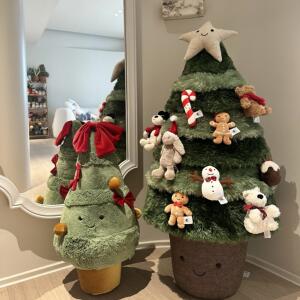 jellycat圣诞树大号圣诞节装饰品场景布置公仔雪人玩偶西高地挂件