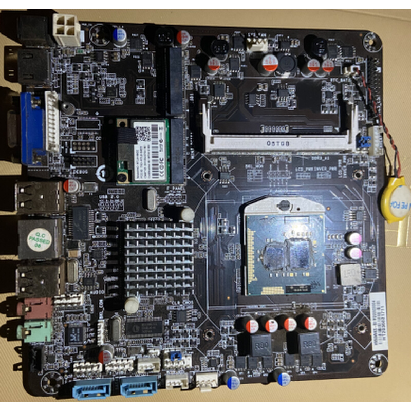 迷你工控机 一体机主板 HM55MHKS-B0 DDR3 H55迷你小板 带HDMI