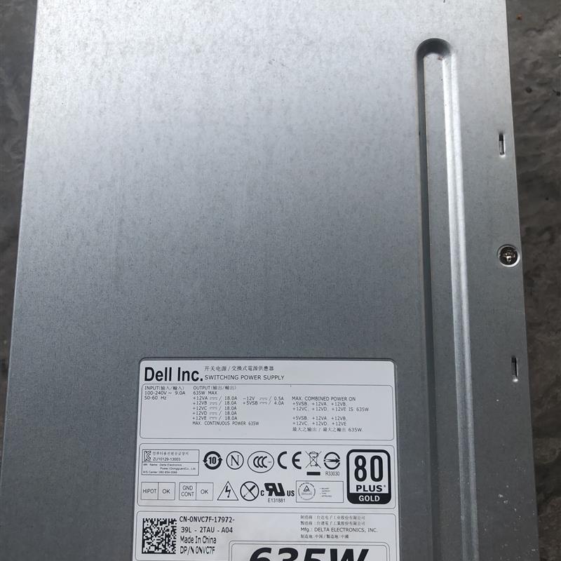 DELL 原装 工作站T5600 T3600 635W NVC7F D635EF-00 电源