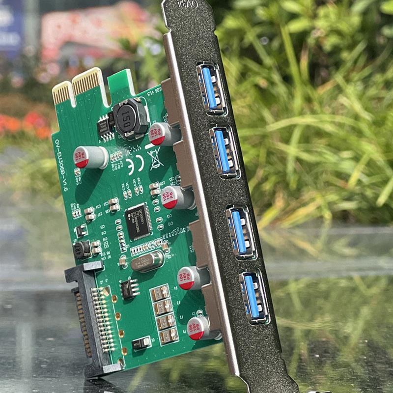 SYBA西霸pcie转usb3 0台式电脑扩展卡转接卡固态移动硬盘键鼠供电