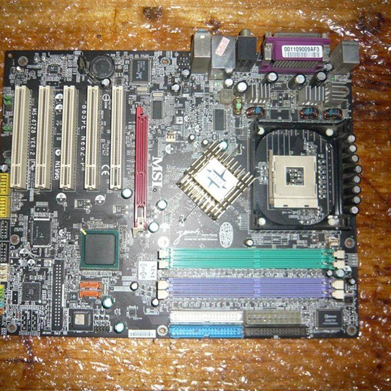 拆机微星865PE 主板NEO2-P(MS-6728)豪华黑色版4条内存稳定的很