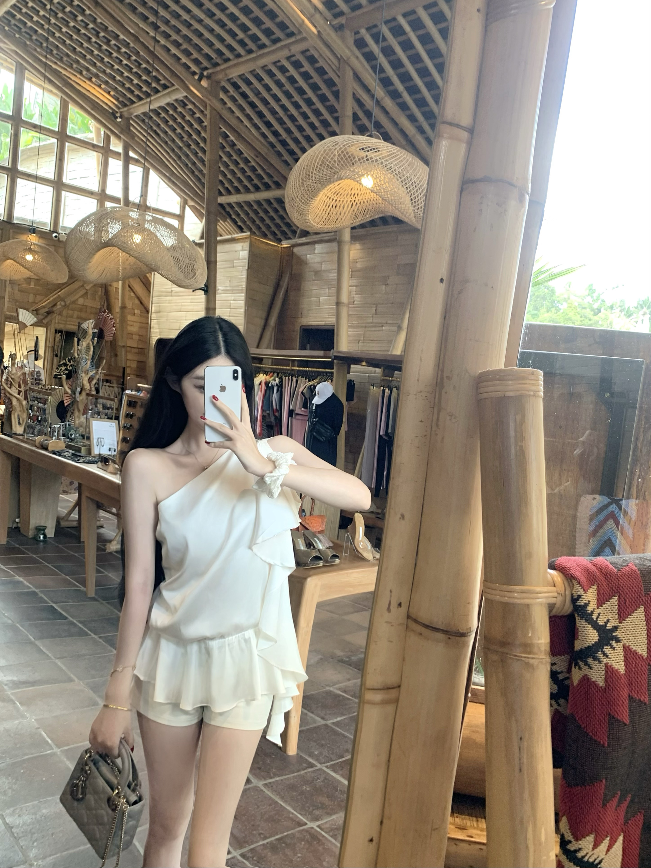 【八折清仓】巨仙!美神主宰设计感飘带质感缎面高级上衣