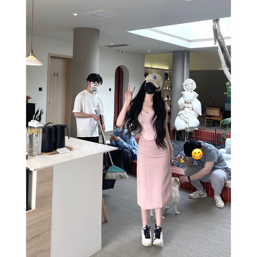 韩系高腰显瘦直筒半身裙百搭半裙