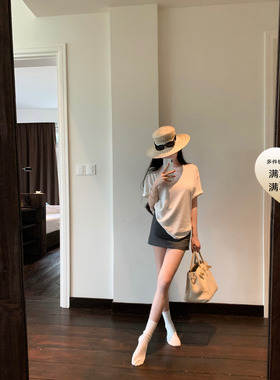 POET WONG【R*ow系松弛T】万能短袖 时髦舒适亚麻棉感宽松圆领T恤