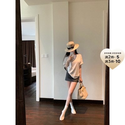 POET WONG【R*ow系松弛T】万能短袖 时髦舒适亚麻棉感宽松圆领T恤