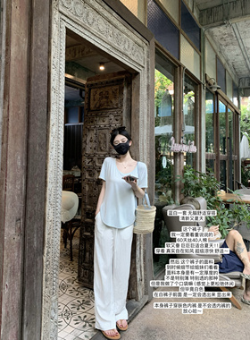 POET WONG【自在如风】超舒适!!天丝人棉垂垂裤 百搭直筒休闲裤夏