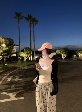 POET WONG【喵喵又咪咪】必入！定制粉粉撒娇猫咪印花百搭小猫裤