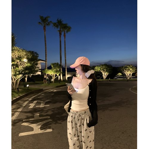 POET WONG【喵喵又咪咪】必入！定制粉粉撒娇猫咪印花百搭小猫裤