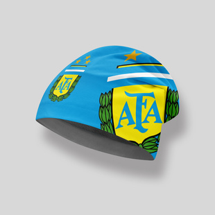 足球训练帽子防寒保暖冬季抓绒头套踢球欧冠阿根廷队欧洲杯周边