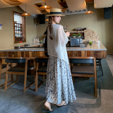 防晒衬衫碎花吊带连衣裙套装女夏2025新款独特漂亮绝美两件套，女装连衣裙，浙宝301