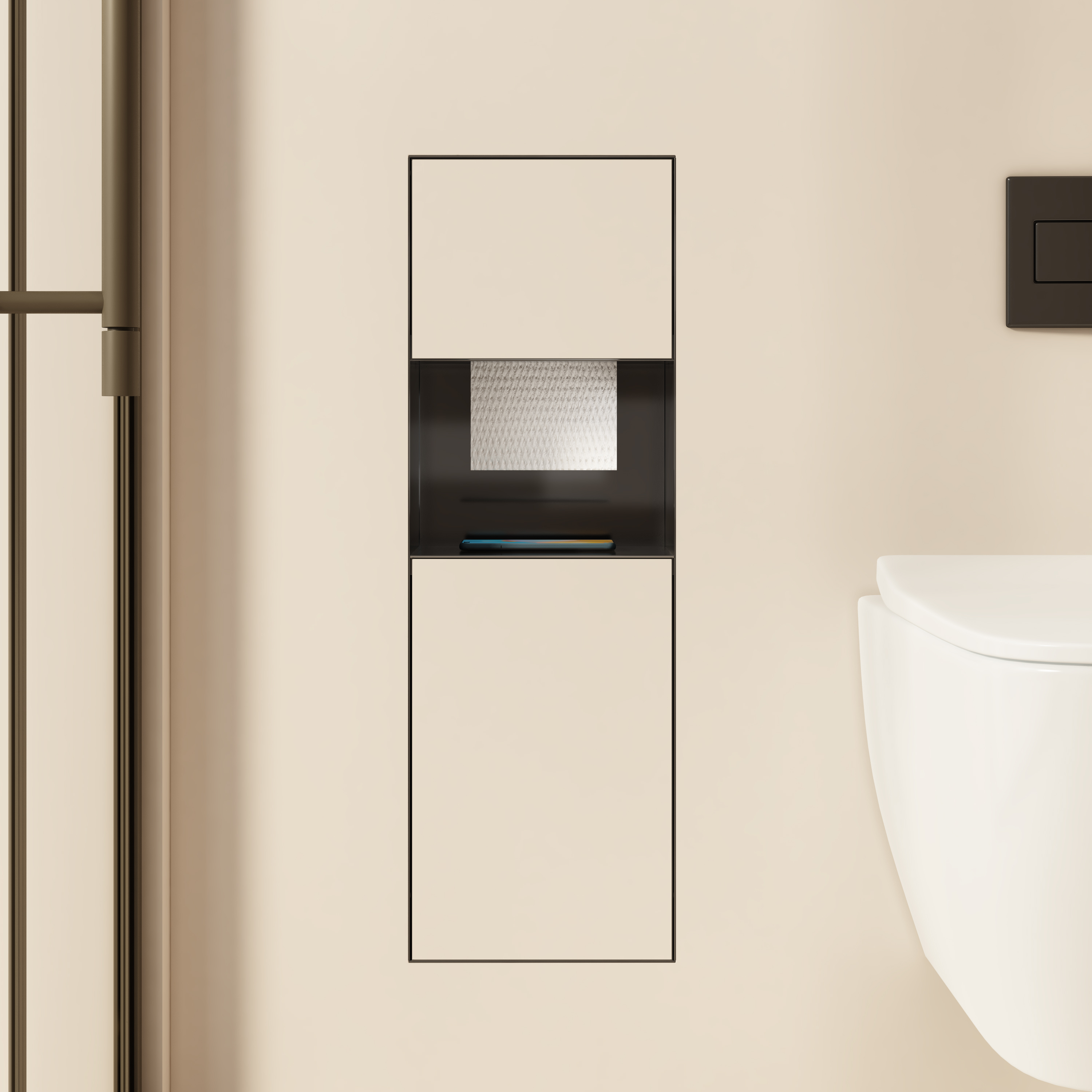 厨卫隐藏式置物垃圾桶壁龛