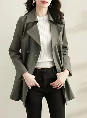 女士50岁女外套风衣中长款气质春秋到女士2025女60