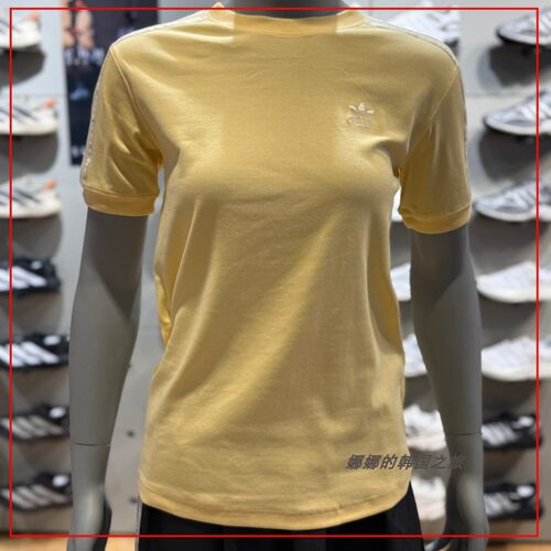 韩国 adidas originals 3-Stripes Tee三条纹短袖正肩T恤KG3697