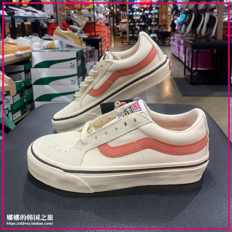 韩国正品代购VANS男女鞋SK8-LOW REISSUE SF卡其-橘黄滑板休闲鞋