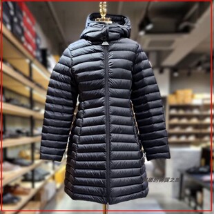 韩国代购Moncler盟可睐Igelong女士中长款带帽羽绒服修身轻薄外套