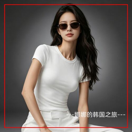 韩国代购ALO Timeless Tee棉混纺经典短袖T恤 修身微弹性日常休闲